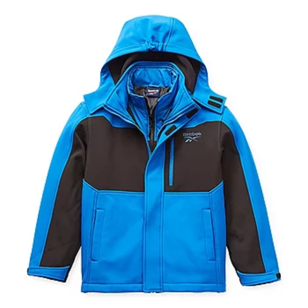 Reebok Boys Hooded Water Resistant Heavyweight 3-In-1 System Jacket - Picture 2 of 3